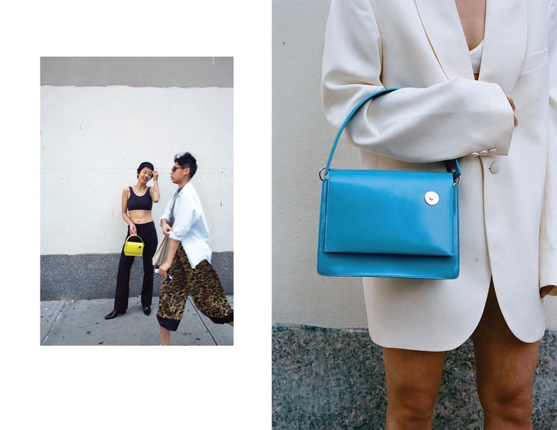 kara sarah law spring 2019 lookbook collection wearable handbags clothing shirt bag waistbag puffer tote leather lambskin