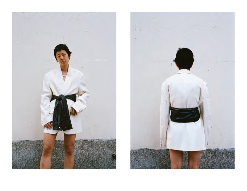kara sarah law spring 2019 lookbook collection wearable handbags clothing shirt bag waistbag puffer tote leather lambskin