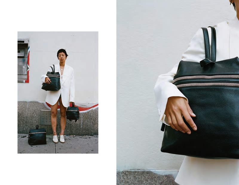 kara sarah law spring 2019 lookbook collection wearable handbags clothing shirt bag waistbag puffer tote leather lambskin