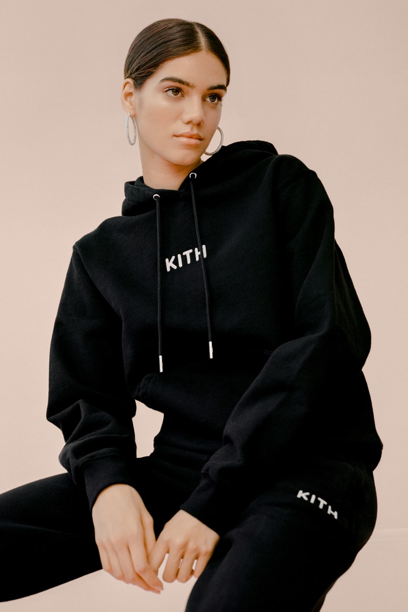 kith Women Glitter Hoodie Sweatpants Black