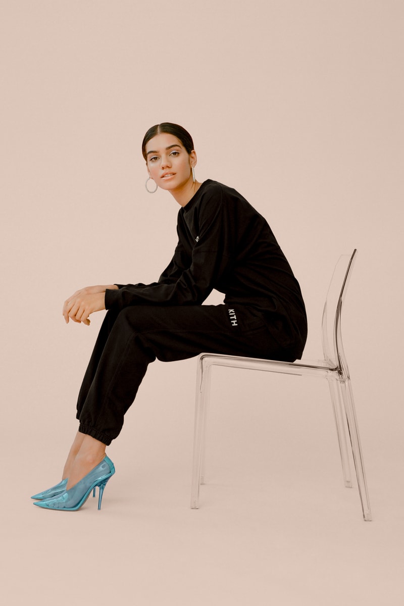 kith Women Glitter Shirt Sweatpants Black