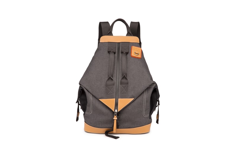 LOEWE Eye Nature Collection Zip Up Backpack Grey