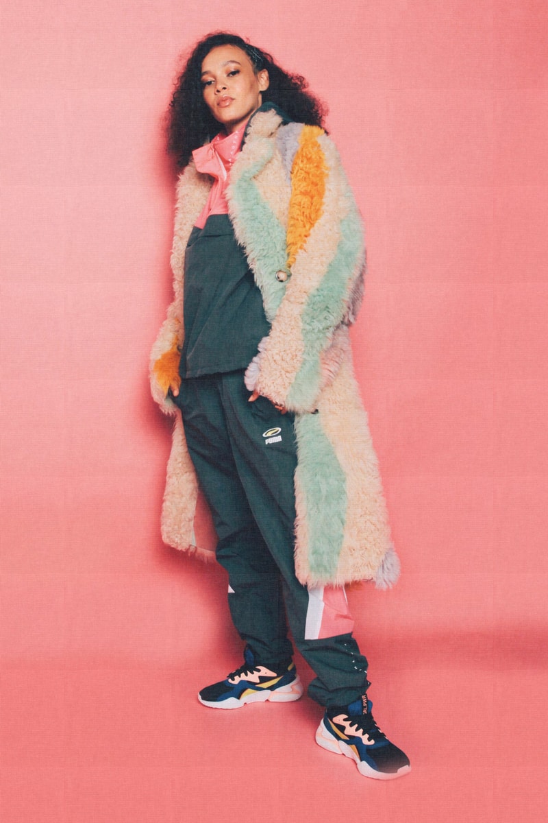 Lola Plaku x PUMA Nova GRL PWR Campaign Black Surf The Web Marz Lovejoy Jacket Pink Orange Overalls Green