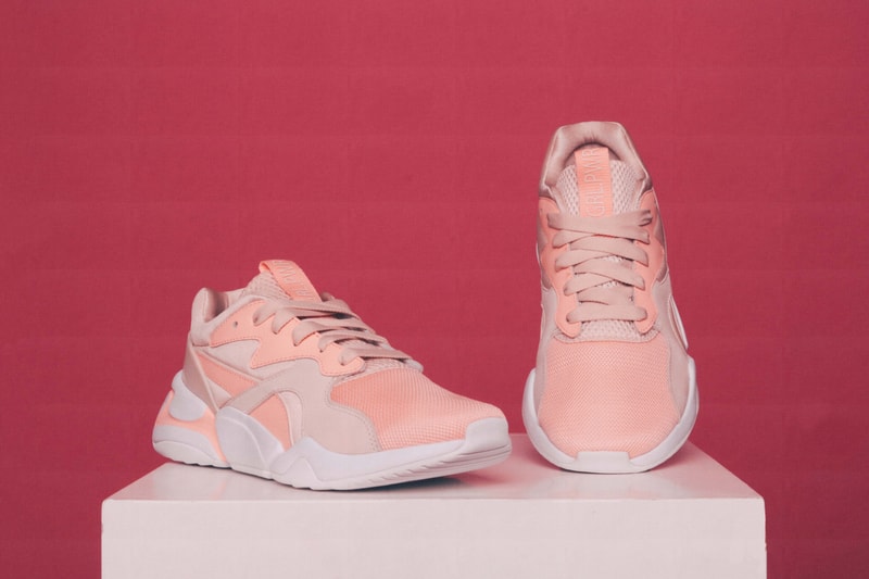 Lola Plaku x PUMA Nova GRL PWR Campaign Peach Bud Pearl Blush