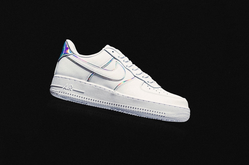 nike air force 1 07 lv8 white iridescent details leather