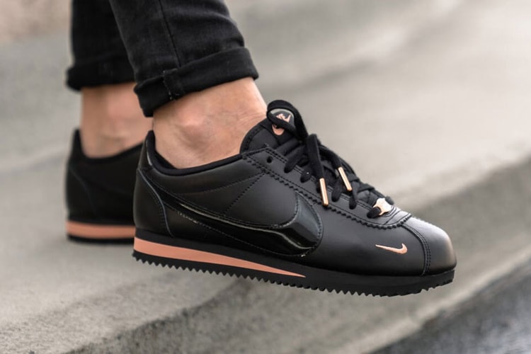 Nike's Double-Swoosh Cortez Arrives in Black and "Rose Gold"