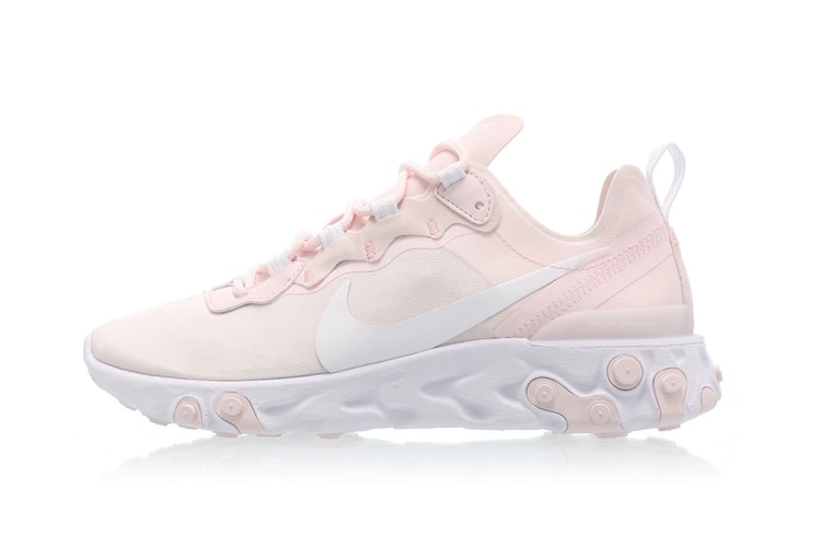 Nike's React Element 55 Is Covered in a Gentle "Pale Pink" Hue