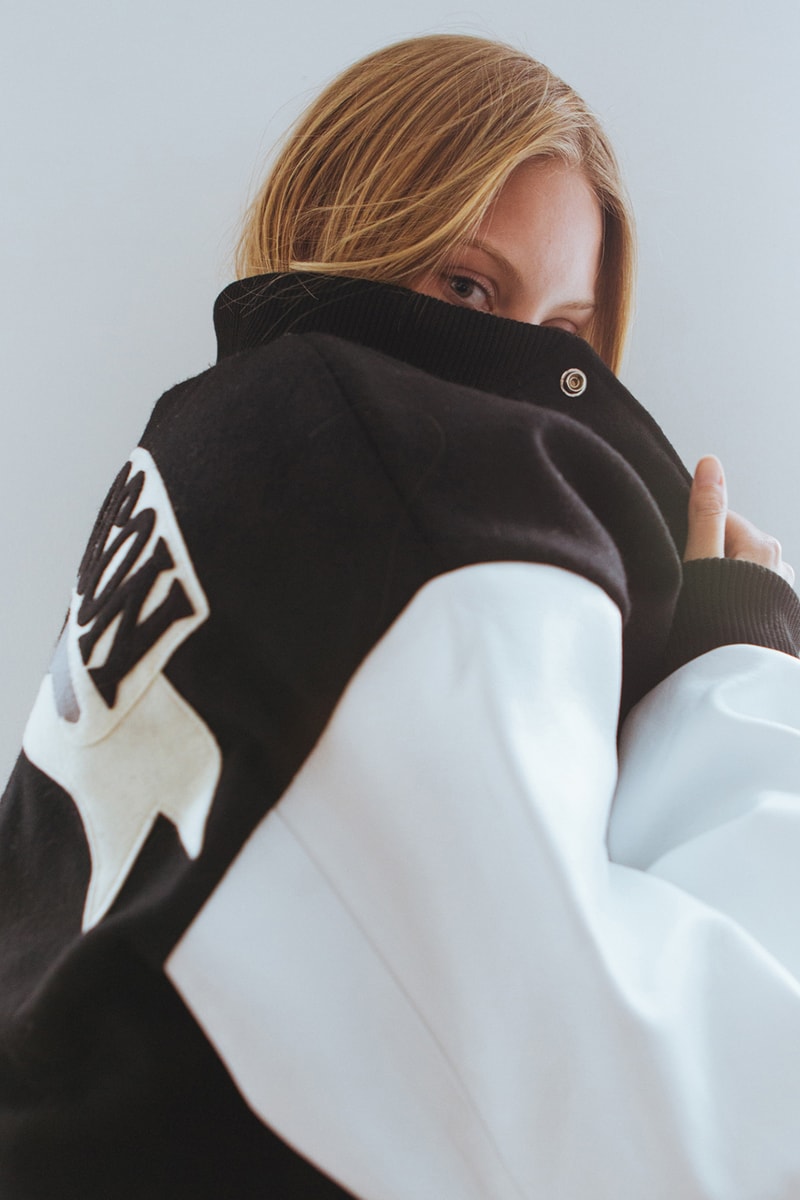 Olympia Le Tan x Richardson Varsity Jacket Black White
