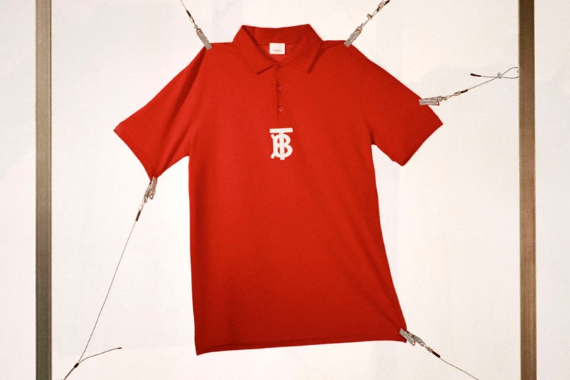 Burberry Riccardo Tisci B Series Red Logo Sweatshirt Polo Shirt 