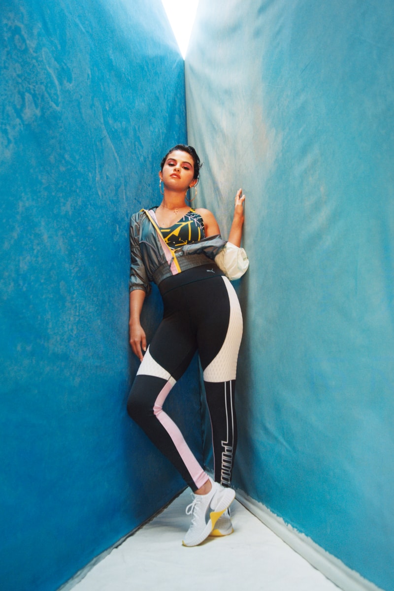 Selena Gomez PUMA DEFY TZ Campaign White Blazing Yellow