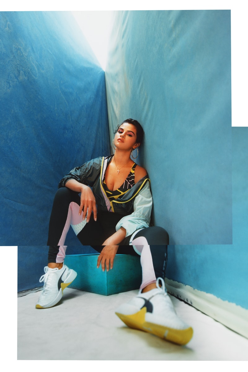 Selena Gomez PUMA DEFY TZ Campaign White Blazing Yellow