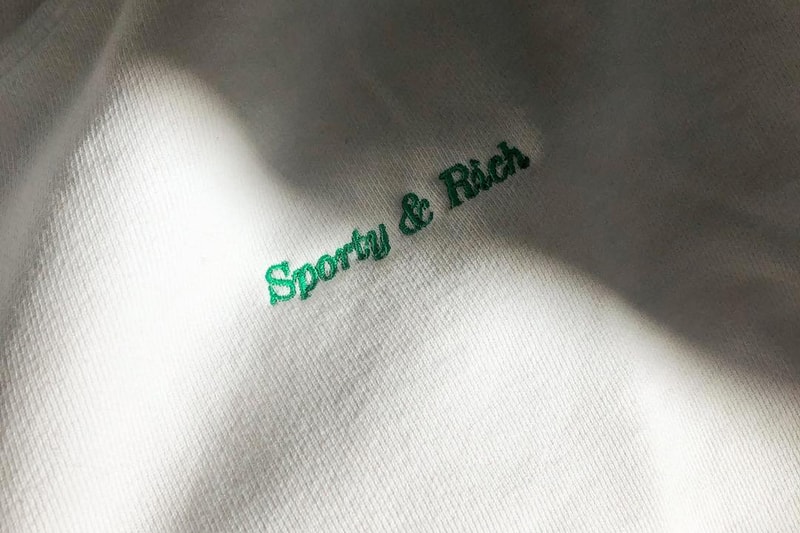 emily oberg sporty and rich teaser instagram new logo sweater hoodie green white