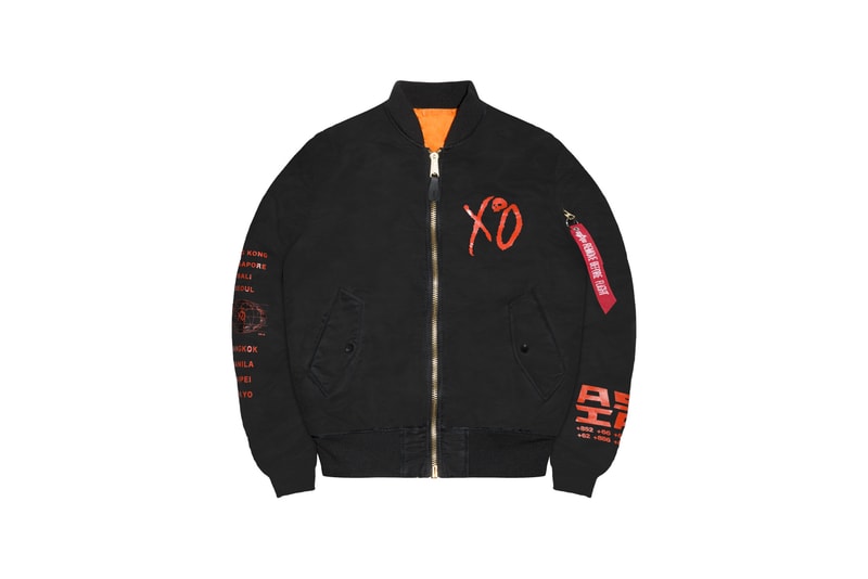 The Weeknd Asia Tour Merch Collection Bomber Jacket Black