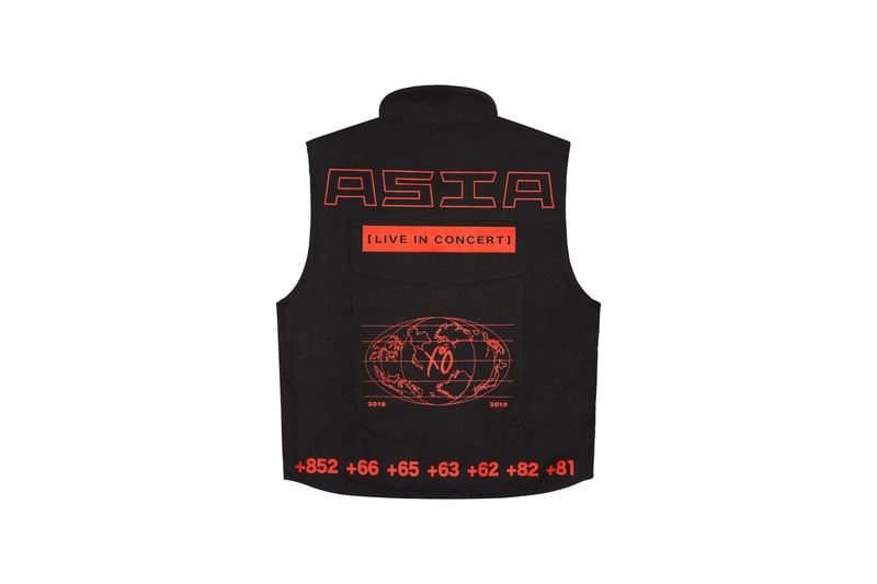The Weeknd Asia Tour Merch Collection Vest Black