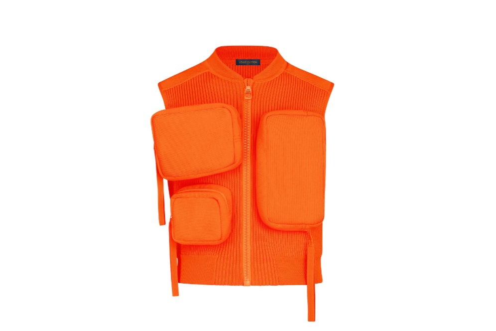 Louis Vuitton Men's Spring/Summer 2019 Show Paris Fashion Week Backstage Chest Rigs Neon Green Orange