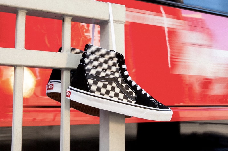 Vans "Blur Check" Optical Illusion Collection Era Sk8-Hi Slip-On Old Skool Shoe Sneaker 