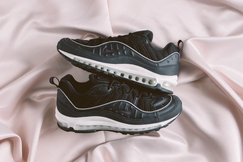 Nike Air Max 98 "Oil Grey" Release Date Black Sneaker Shoe White Sole
