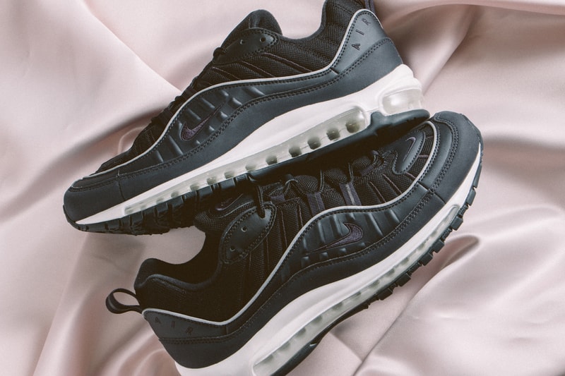 Nike Air Max 98 "Oil Grey" Release Date Black Sneaker Shoe White Sole