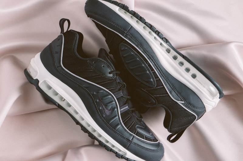 Nike Air Max 98 "Oil Grey" Release Date Black Sneaker Shoe White Sole