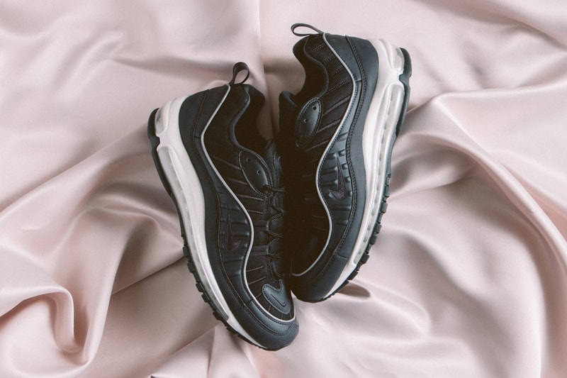Nike Air Max 98 "Oil Grey" Release Date Black Sneaker Shoe White Sole