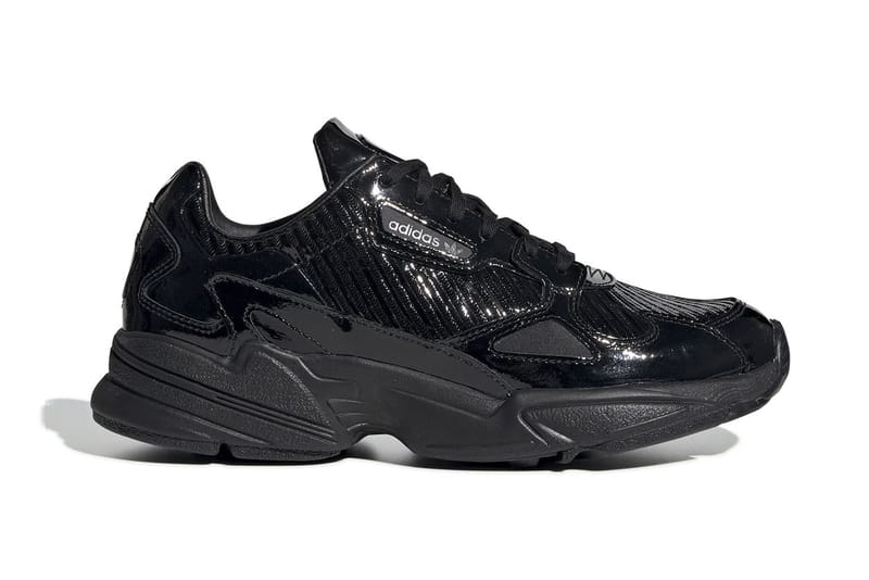 adidas Just Dropped the Falcon in a Glossy "Core Black" Colorway