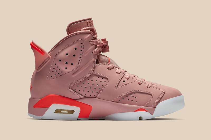 Aleali May x Air Jordan 6 Rust Pink Bright Crimson