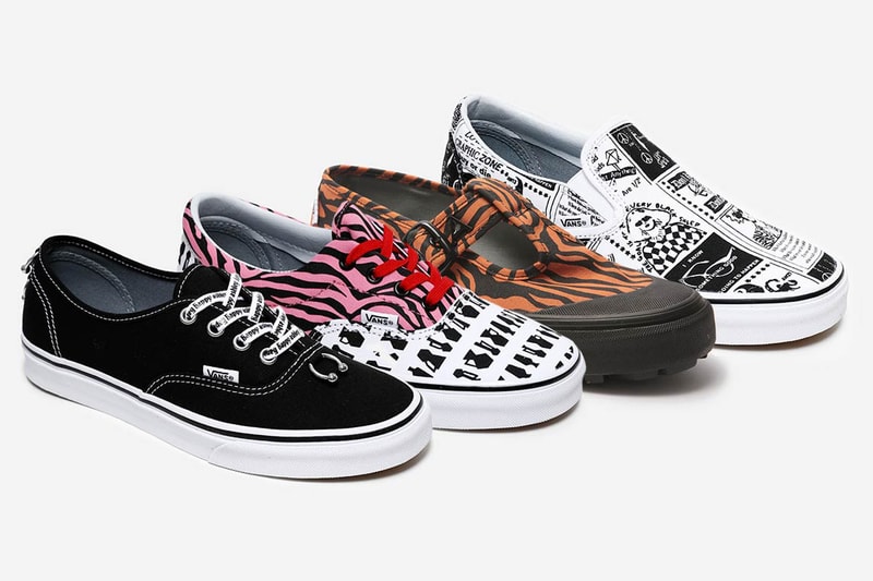 Ashley Williams Vans Era Authentic Style 93 Slip-On Tiger Print Monochrome zine graphic