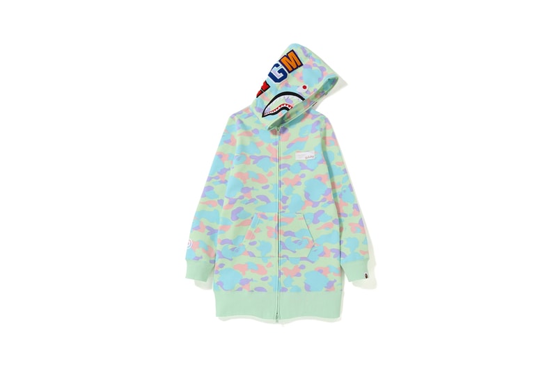 BAPE Pastel Camouflage Collection Hoodie Green Blue