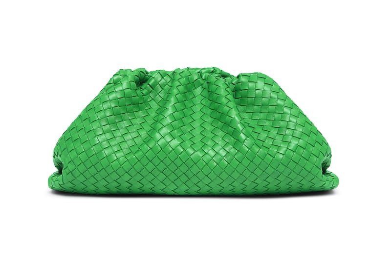 bottega veneta green clutch