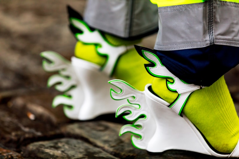 Copenhagen Fashion Week FW19 Streetstyle Snaps Prada Flame Heel White Green