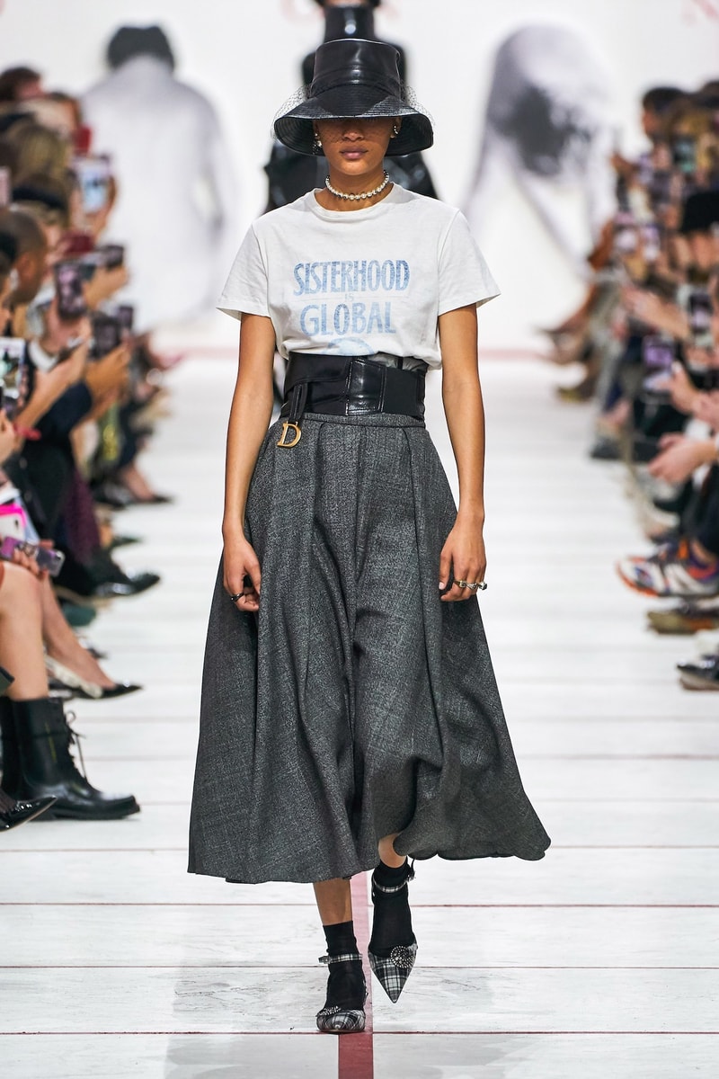 Dior Fall/Winter 2019 Paris Fashion Week Runway Collection Maria Grazia Chiuri Best Looks PFW Fall Winter 2019 FW19 Archive Saddle Bag Yves Saint Laurent Robin Morgan Miss Dior Dress 