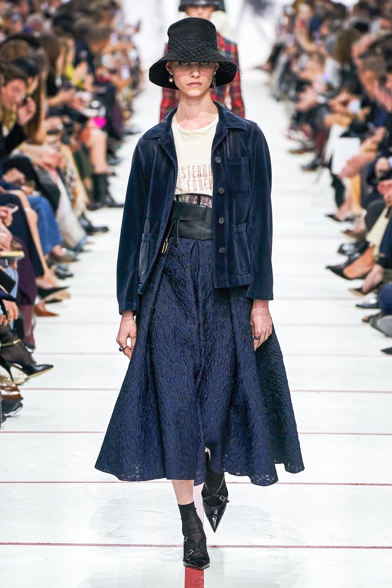 Dior Fall/Winter 2019 Paris Fashion Week Runway Collection Maria Grazia Chiuri Best Looks PFW Fall Winter 2019 FW19 Archive Saddle Bag Yves Saint Laurent Robin Morgan Miss Dior Dress 
