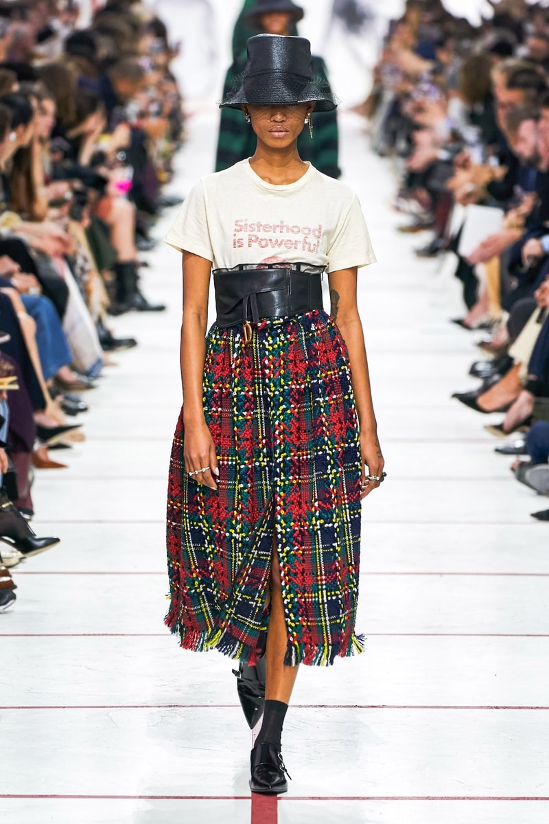 Dior Fall/Winter 2019 Paris Fashion Week Runway Collection Maria Grazia Chiuri Best Looks PFW Fall Winter 2019 FW19 Archive Saddle Bag Yves Saint Laurent Robin Morgan Miss Dior Dress 