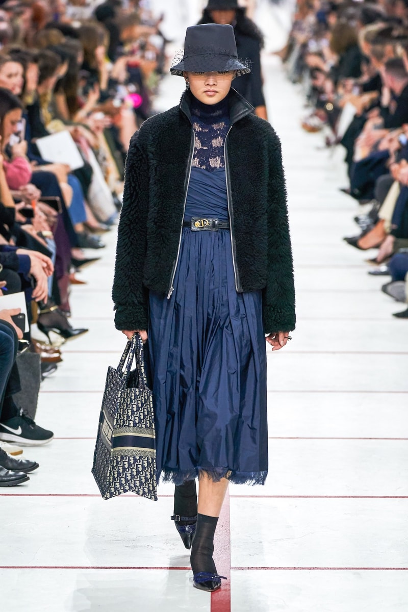 Dior Fall/Winter 2019 Paris Fashion Week Runway Collection Maria Grazia Chiuri Best Looks PFW Fall Winter 2019 FW19 Archive Saddle Bag Yves Saint Laurent Robin Morgan Miss Dior Dress 