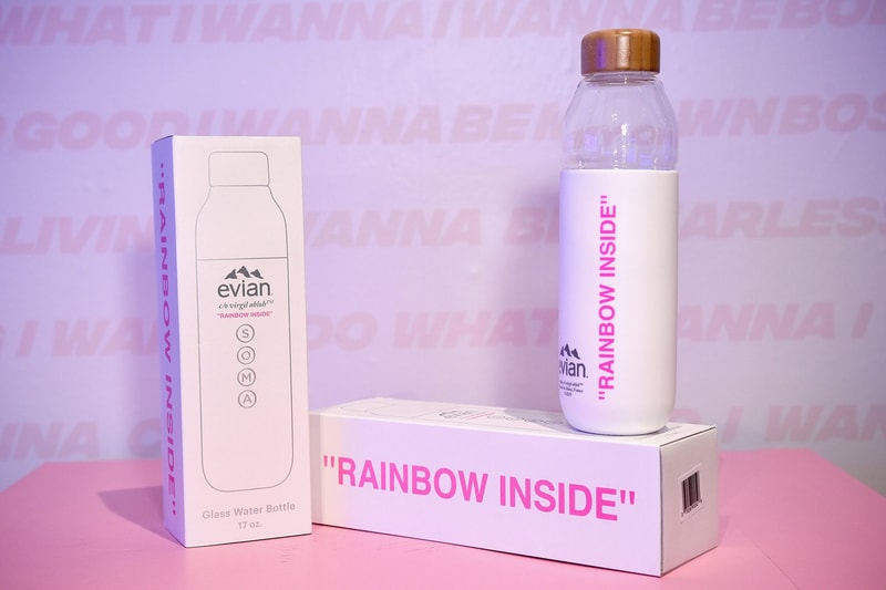 Evian Virgil Abloh Reusable Glass Water Bottle MATCHESFASHION.COM