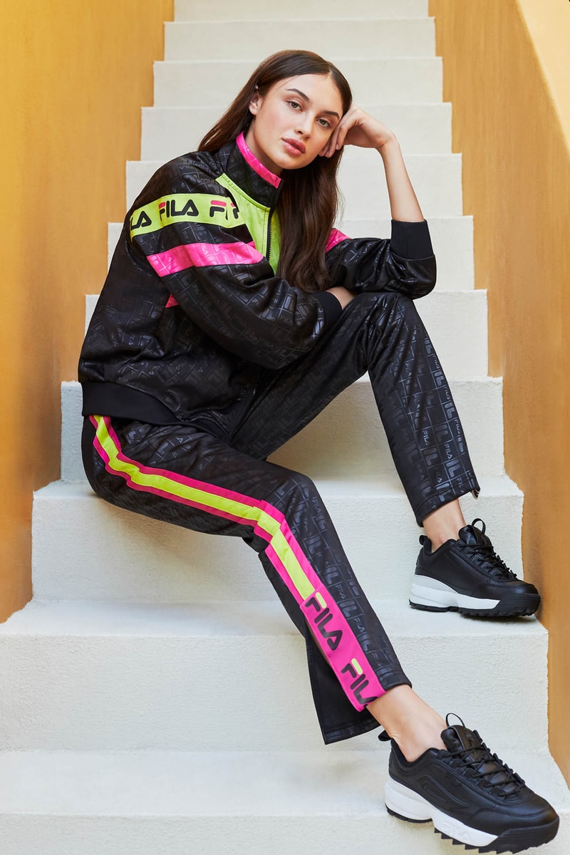 FILA Spring Summer 2019 Collection Lookbook Jacket Pants Black Pink