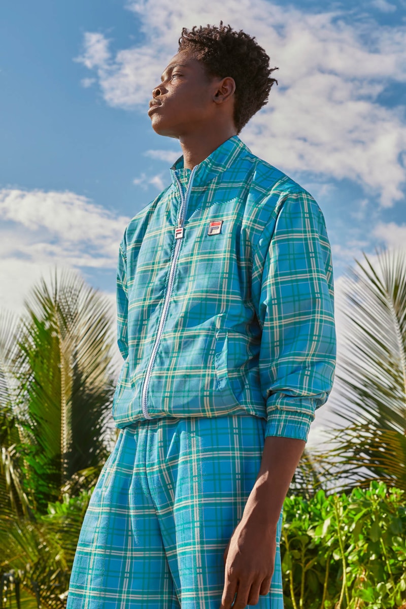 FILA Spring Summer 2019 Collection Lookbook Jacket Shorts Teal