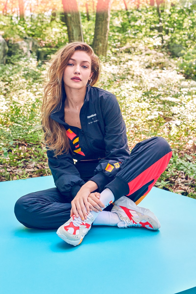 Gigi Hadid x Reebok Spring Summer 2019 Collection Track Jacket Pants Black Aztrek White