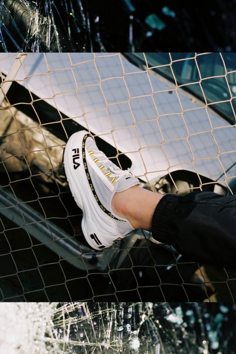 Girl on Kicks FILA DSTR97 Editorial Sneakers White Navy Yellow