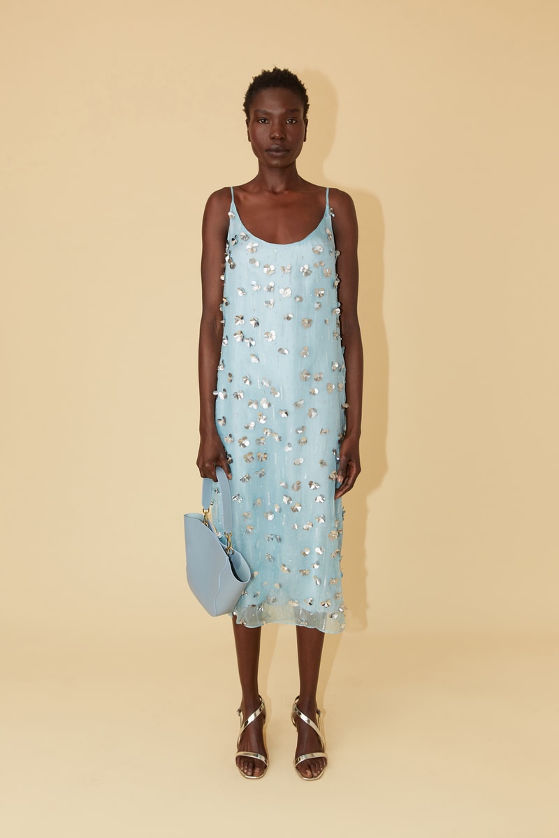 Mansur Gavriel Spring Summer 2019 Lookbook Dress Bag Blue