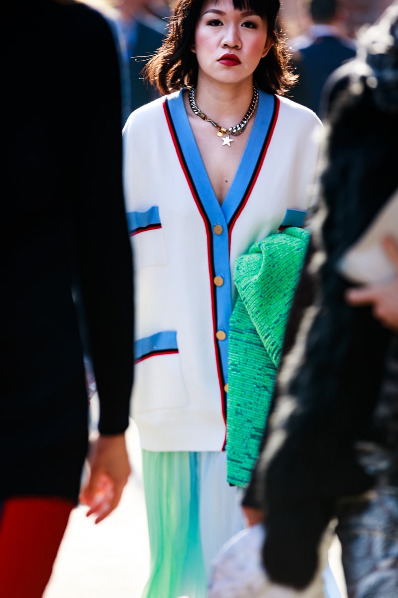 Milan Fashion Week Fall/Winter 19 Street Style Streetsnaps Looks FW19 MFW Chanel Gucci Fendi Vetements 