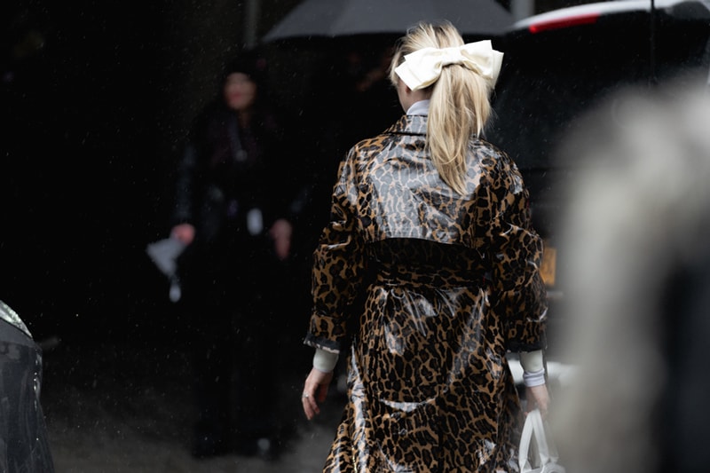 New York Fashion Week Fall Winter 2019 Street Style Snaps Coat Brown Bow White