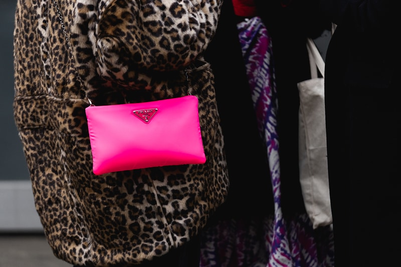 new york fashion week nyfw fall winter 2019 fw19 street style prada neon pink bag