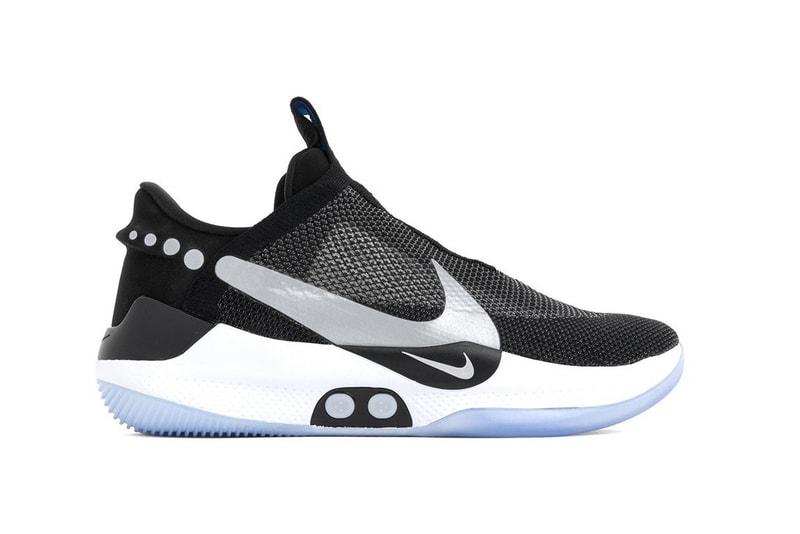 nike self lacing adapt bb reflective silver photo blue basketball shoe sneaker technology