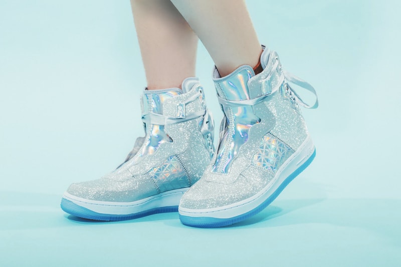 Nike Air Force 1 REBEL XX Silver Glitter Release Sneaker Shoe Footwear Trainer Sparkly Statement Streetwear