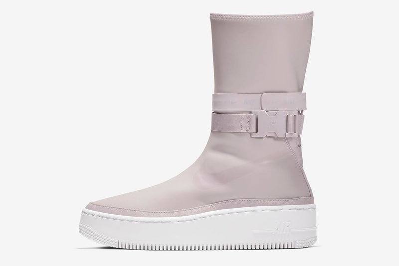 Nike Air Force 1 Sage Hi Sneaker Boot Violet Ash Transparent See Through