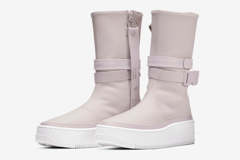 Nike Air Force 1 Sage Hi Sneaker Boot Violet Ash Transparent See Through