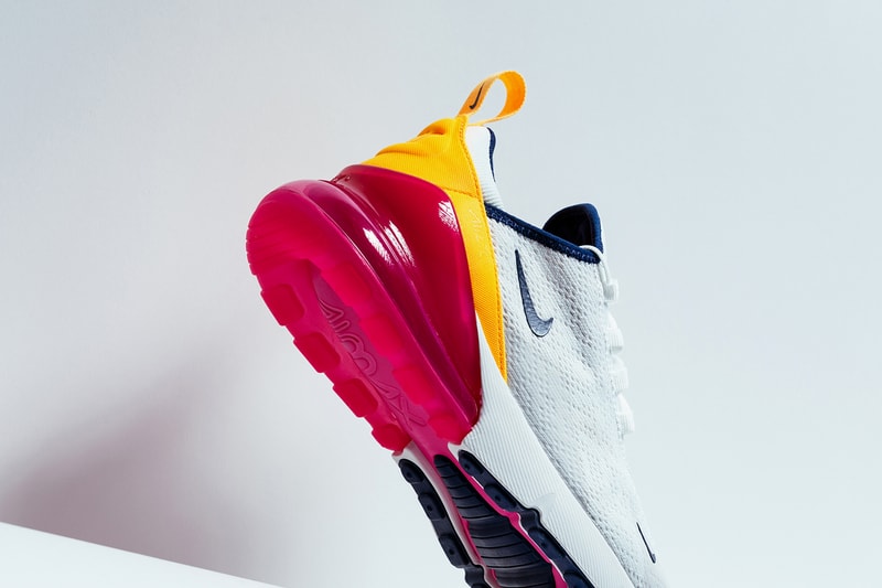 Nike Air Max 270 Summit White Midnight Navy Laser Fuchsia