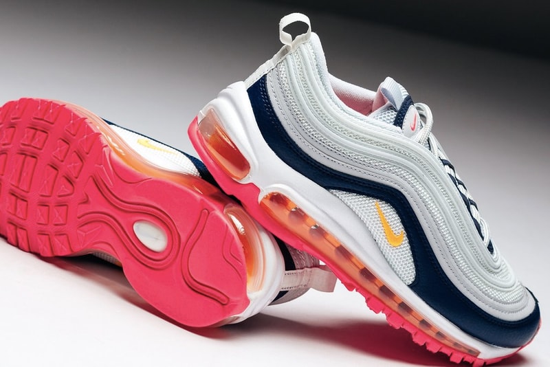 Nike Air Max 1 Air Max 97 "Laser Orange" Pack Fashion Feature Sneaker Boutique Navy Blue Grey Air Max Day 