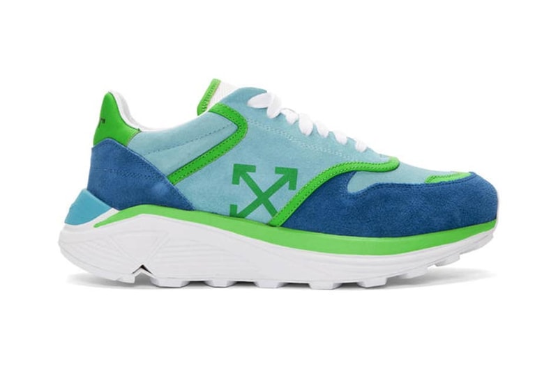 Off White Jogger Sneaker Blue Green